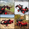 12V Kids 3 in 1 Ride on Excavator & Tractor with Detachable Trailer, Kids Electric Vehicles with LED Lights - 2 of 4