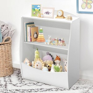 Jojoka Kids Bookshelf,Book Storage Organizer,2-Tier Kids Bookcase with Open Compartments - 1 of 4