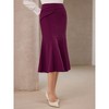 INSPIRE CHIC Women's Mermaid High Waisted Pleated Fishtails Midi Skirt - 4 of 4