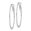 Black Bow Jewelry Oval Omega Back Hoop Earrings in Sterling Silver - 40mm (1 1/2 Inch) - 2 of 4