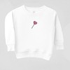 Embroidered Heart Lollipop - Toddler Graphic Sweatshirt - 3 of 4