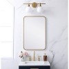 Elegant Lighting Soft corner metal rectangular mirror 20x30 inch in  Brass - 2 of 4