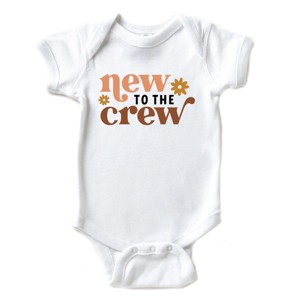 The Juniper Shop Boho New To The Crew Baby Short Sleeve Bodysuit - 1 of 4