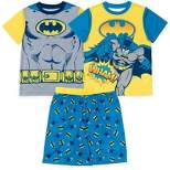DC Comics Justice League Batman Pajama Shirts and Shorts Blue / Yellow 