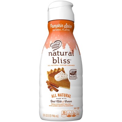Coffee Mate Natural Bliss Pumpkin Spice Coffee Creamer - 1qt