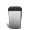 Nine Stars 13gal Motion Sensor Rectangular Shape Stainless Steel Trash Can - image 2 of 4