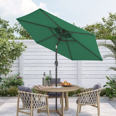 Sonkuki 7.5 ft Outdoor Patio Market Umbrella w/ Crank, Push Button Tilt,  UV-Resistant Canopy