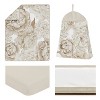 Sweet Jojo Designs Girl Baby Crib Bedding Set - Peony Floral Garden Taupe and Ivory 4pc - 2 of 4