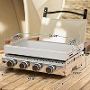 ZAFRO Portable Propane Griddle, 32,000BTU Tabletop Portable Propane Gas Grill with 4 Burners, Stainless Steel Flat Top Grill, Outdoor Cooking - 2 of 4