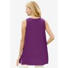 Woman Within Plus Size Perfect Sleeveless Shirred V-Neck Tunic - 3 of 4