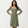 Anna-Kaci Women's Ribbed Knit A-Line Dress with Button Front Detail - 2 of 4