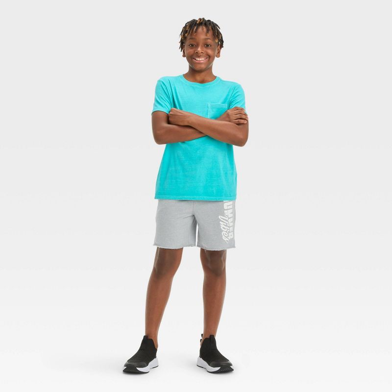 Boys' 'Summer Vibes' 'Above Knee' Graphic Pull-On Shorts - Cat & Jack™ Gray, 5 of 6