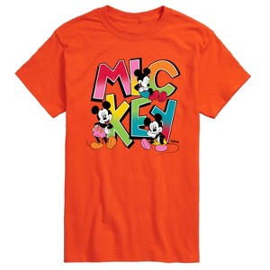 Men's - Disney - Mickey Pop Art Letters Short Sleeve Graphic T-Shirt - 1 of 4
