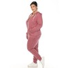 White Mark Plus Size Burnout Jogger Set - 2 of 4