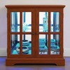 Racxily LED Display Cabinet, Antique Display Cabinet with Adjustable Shelves, Elegant Bookcase, Storage Cabinet for Home Decor - 3 of 4