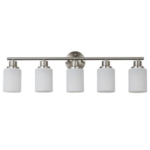 DAKAFUL Modern Bathroom Vanity Light, 4/5/6//8/10-Light Vanity Fixtures with Clear Glass Shade, Reversible Wall Sconces Over Mirror,for Bedroom - 1 of 4