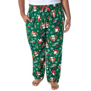 Elf The Movie Men's Buddy OMG! Santa I Know Him! Allover Print Pajama Pants Green - 1 of 4