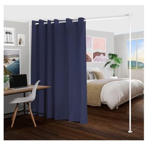 Room Dividers Now 24ft x 36 ft Curtain Divider Stand - Black - 1 of 4