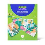 4pk Paint by Number Canvas boards Floral - Mondo Llama™
