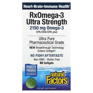 Natural Factors RxOmega-3 Ultra Strength, 60 Softgels (1,075 mg per Softgel) - 1 of 4