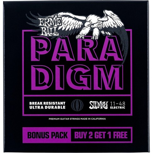 Ernie Ball Medium Electric Guitar Strings
 - Ernie Ball Power Slinky Paradigm Electric Guitar Strings 3 Pack 011 048 Medium Target