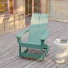 Flash Furniture Finn Modern Commercial Grade All-Weather 2-Slat Poly Resin Rocking Adirondack Chair with Rust Resistant Stainless Steel Hardware - Set of 2 - 4 of 4