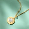 Ross-Simons Diamond Star Disc Pendant Necklace in 18kt Gold Over Sterling - 3 of 4