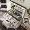 OKD Vanity Tables with 3 Visible Drawers, Farmhouse Vanity Desk with Lights Makeup Mirror - 2 of 4