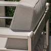 Cape Coral 11pc Aluminum Patio Collection - Silver/Natural/Khaki - Christopher Knight Home - 4 of 4