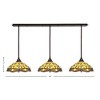 Toltec Lighting Any 3 - Light Chandelier in  Dark Granite with 16" Amber Dragonfly Art Glass Shade - 2 of 2