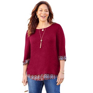 Catherines Petite Impossibly Soft Duet Tunic - 1 of 4