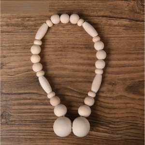 Boho Wooden beads Curtain Tieback - 1 of 4
