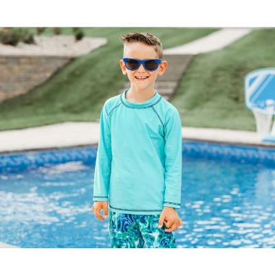 City Threads Boys UPF 50+ Long Sleeve Rashguard - Bright Light Blue, 6Y — фото 5