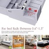 Bedside Shelf for Bed, Foldable Bunk Bed Shelf Clip On Nightstand Tray College Dorm Room Table Caddy with Cup & Cord Holder for Top Bunk Organizer - 3 of 4