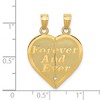 Black Bow Jewelry 14k Yellow Gold Forever and Ever Set of 2 Pendants, 20mm - 4 of 4