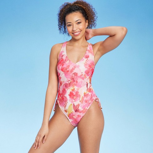 Women's Plunge Side-tie One Piece Swimsuit - Shade & Shore™ Multi