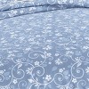 Collections Etc Lightweight Floral Scroll Plissé Bedspread - 3 of 3