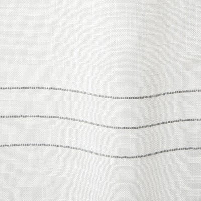 Gray Light Filtering Linen-Blend Curtain Panel with Tassels