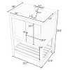NicBex 24" Bathroom Storage Cabinet with Sink Bathroom Cabinets with 2 Spacious Cabinet Doors, 1 Open Shelf for Bathroom, Gray - 3 of 4