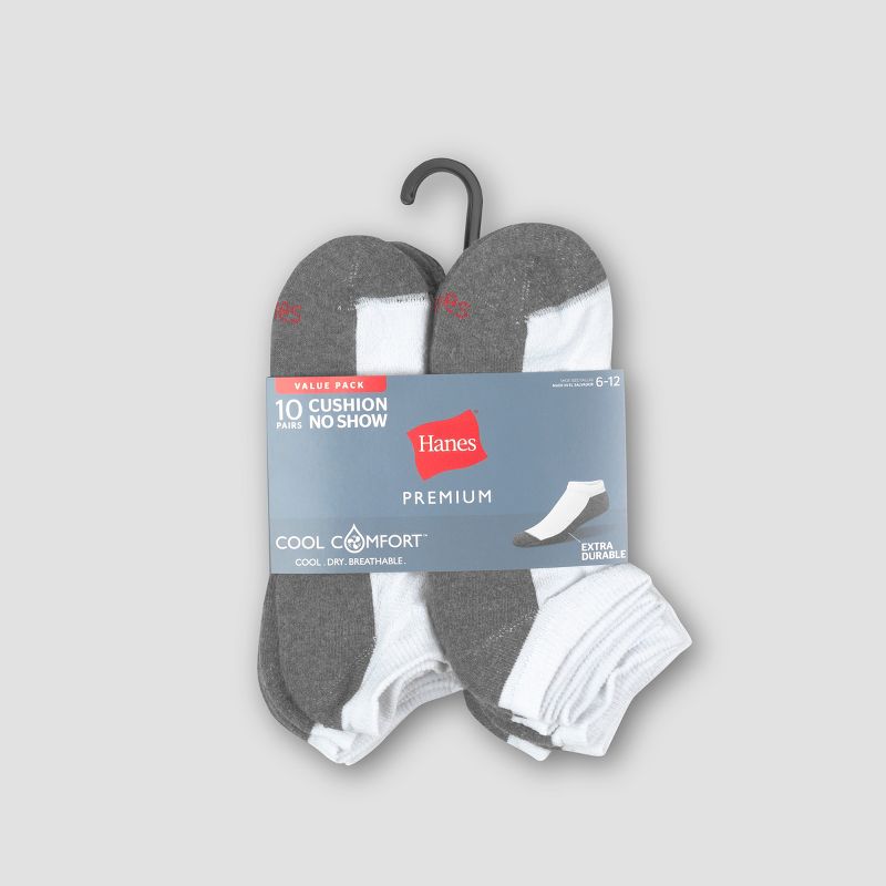 Hanes Premium Men's 10pk Cool Comfort No Show Socks, 4 of 5