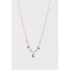 Slickblue Gold Moon and Star Charm Necklace for Women with Faux Diamonds, Boho Chain Style, 20" - 3 of 3