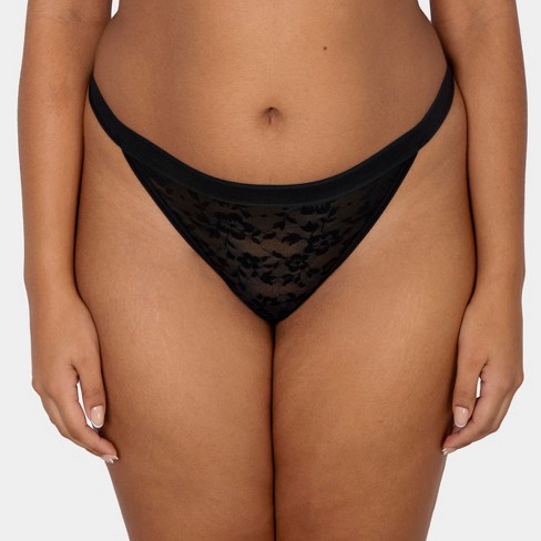 Curvy Couture Women's Plus Size No-show Lace G-string Panty : Target