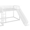 NicBex Twin and Full Bunk Bed Metal Frame Quadruple Bed Frame with Guardrails and Ladder, No Box Spring Required, Space Saving - 4 of 4