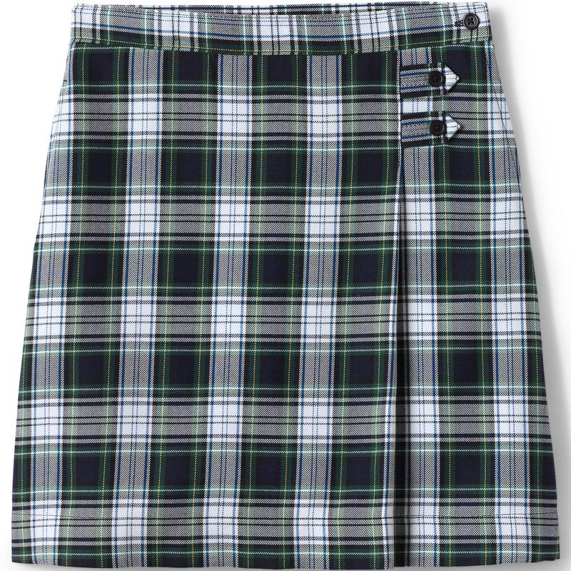 Lands' End School Uniform Kids Slim Plaid A-line Skirt Below the Knee, 1 of 4