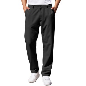 COOFANDY Men's Casual Pants Classic Fit Straight Legs Flat Front Twill ...