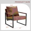 Sapphtopaz 1pc Accent Chair PU Leather Metal Frame Sofa Lounge Chair Living Room Chair Comfy Chair Arm Chair Furniture for Living Room - 2 of 4