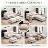 LIVAREEmlen U-Shaped Sofa with Footstools with Storage, Beige Sofa for Living Room/Bedroom/Office/Small Space 2-Seater Combination Sofa - 3 of 4