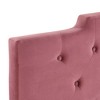 Modway MOD-6186-DUS Juliet Tufted King/California King Performance Velvet Headboard, Dusty Rose - 3 of 4