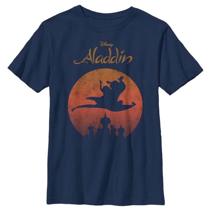 Boy's Aladdin Magic Carpet Ride Wave T-Shirt, 1 of 5
