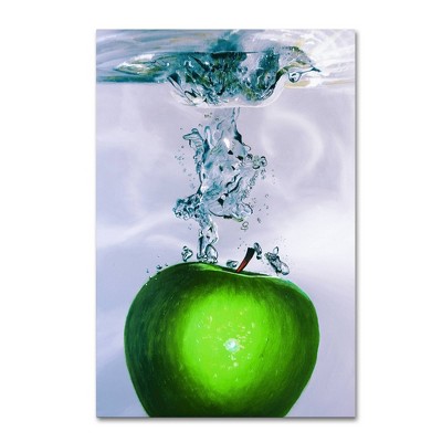 22" x 32" Apple Splash II by Roderick Stevens - Trademark Fine Art